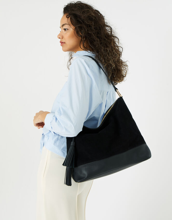 Slouch Leather Shoulder Bag , , large