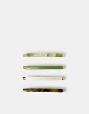 4-Pack Marble Resin Hair Slides, , large