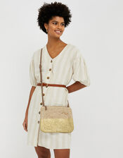Sarah Metallic Rope Cross-Body Bag, , large