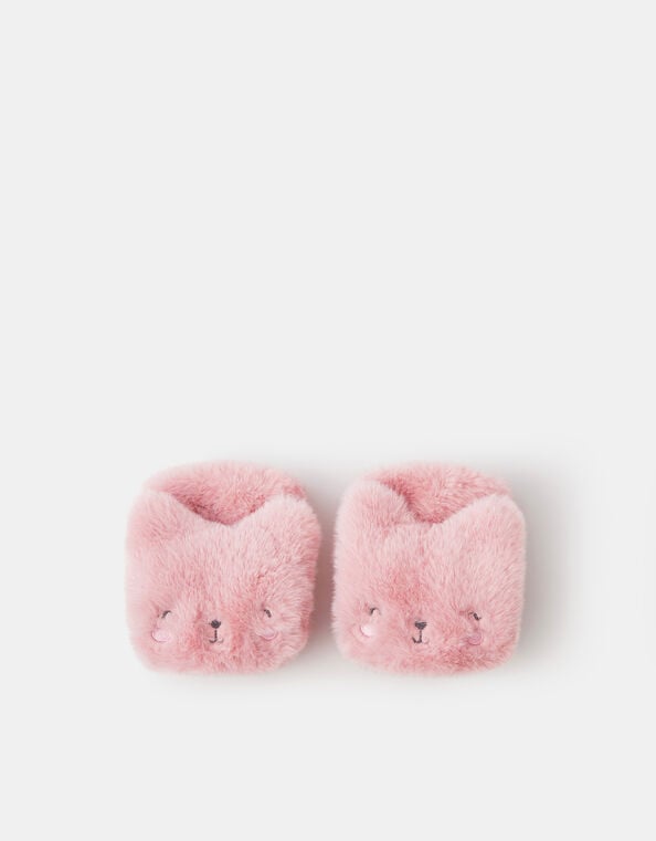 Girls Fluffy Cat Mittens, Pink (PINK), large