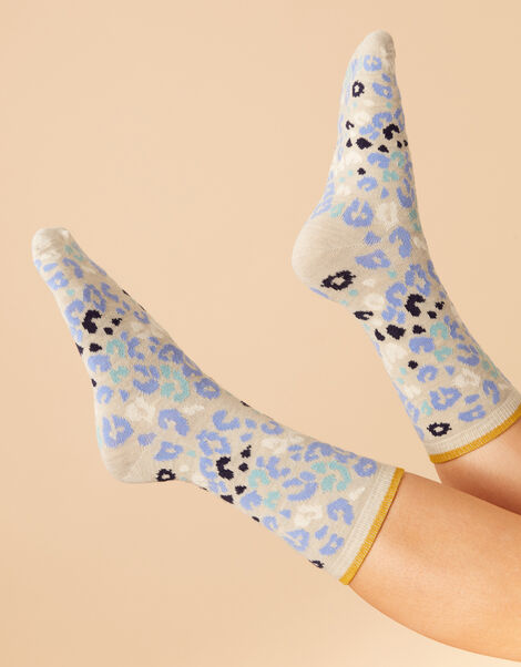 Alll-Over Animal Print Socks, , large