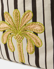 Palm Stripe Shopper Bag, , large