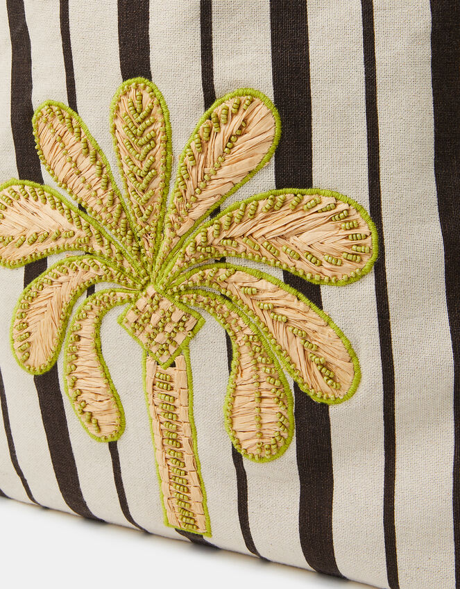 Palm Stripe Shopper Bag, , large
