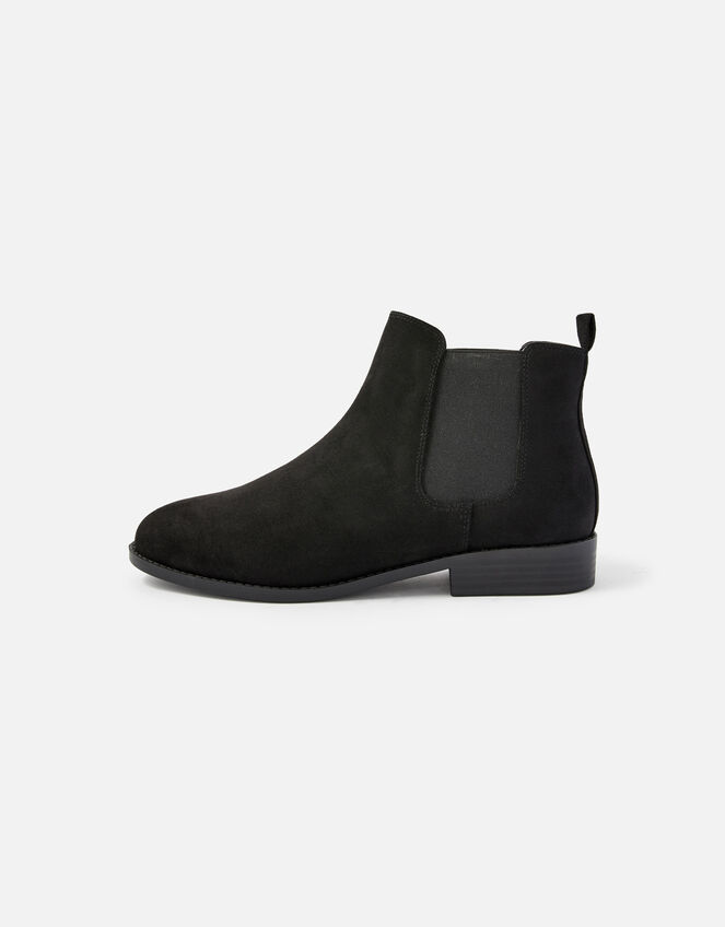 Suedette Chelsea Boots, Black (BLACK), large