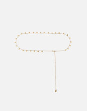 Single Disc Drop Belly Chain, Gold (GOLD), large