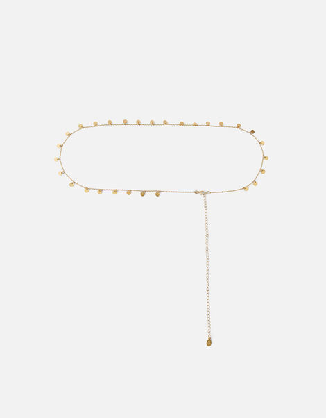Single Disc Drop Belly Chain, Gold (GOLD), large