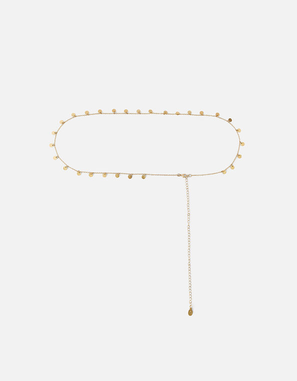 Single Disc Drop Belly Chain, Gold (GOLD), large