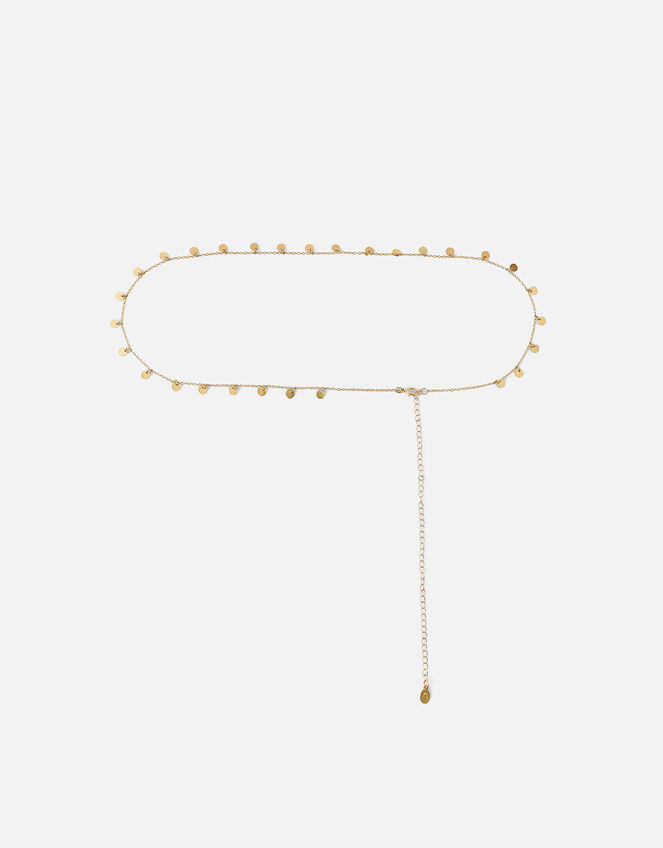 Single Disc Drop Belly Chain, Gold (GOLD), large