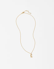 Gold Vermeil Initial Pendant Necklace - E, , large