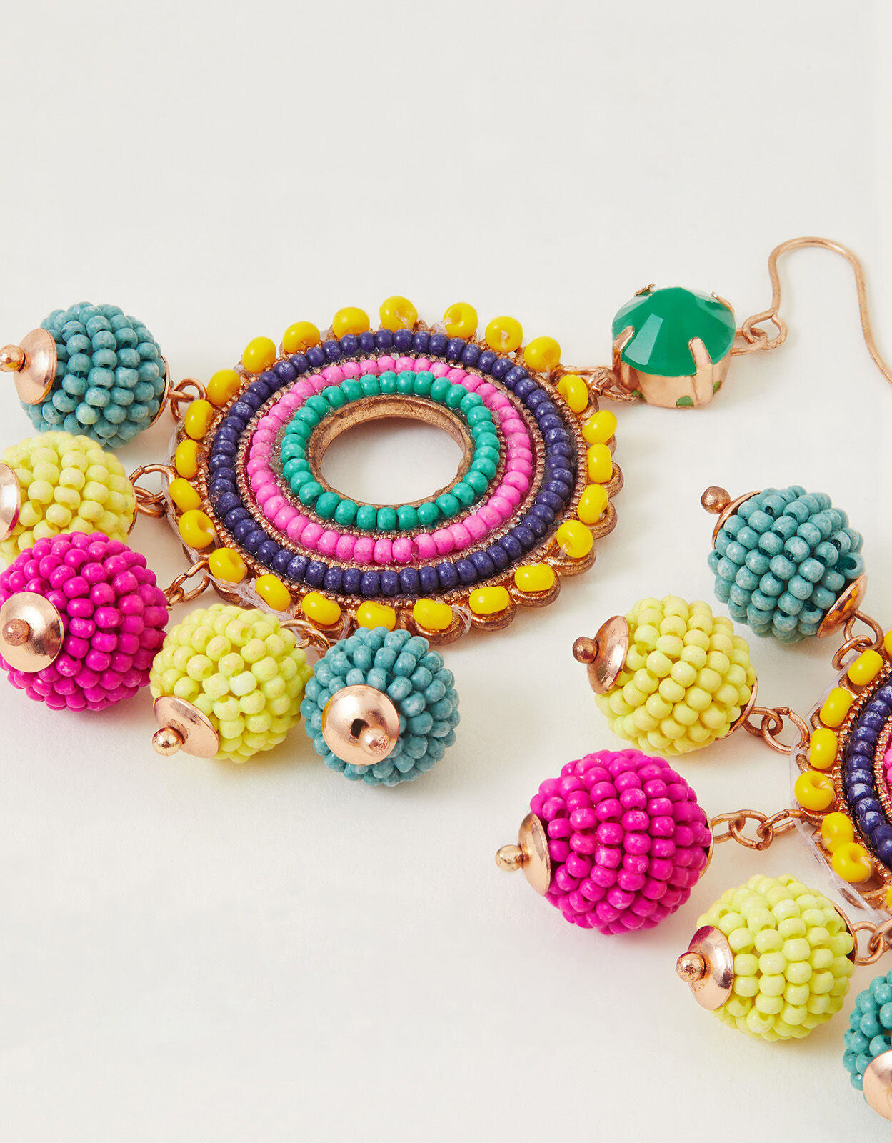 Statement beaded hotsell earrings