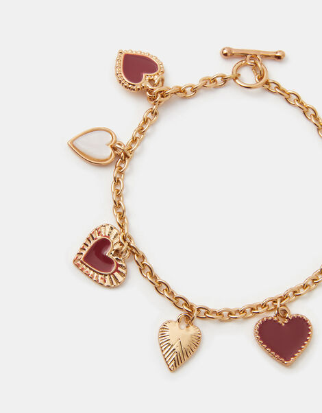 Statement Heart Charm Bracelet, , large
