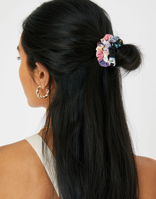 Mixed Floral Scrunchie Multipack, , large