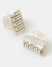 2-Pack Mini Pearlescent Resin Claw Clips, , large