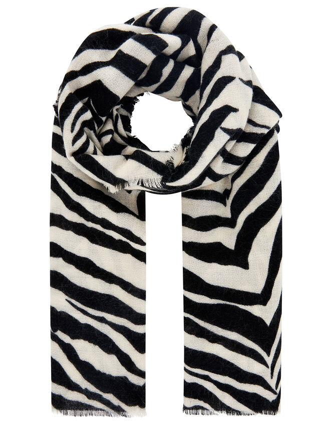 Attie Zebra Blanket Scarf, , large
