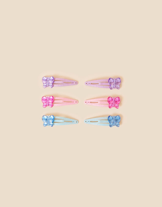 Kids Glitter Butterfly Hair Clips 6 Pack Girls hair clips