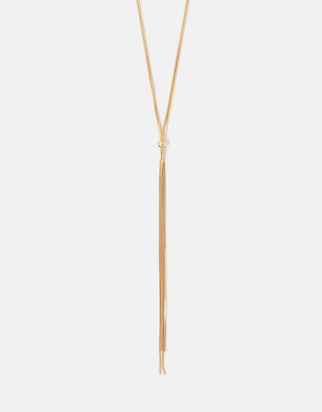Slinky Lariat Necklace, Gold (GOLD), large