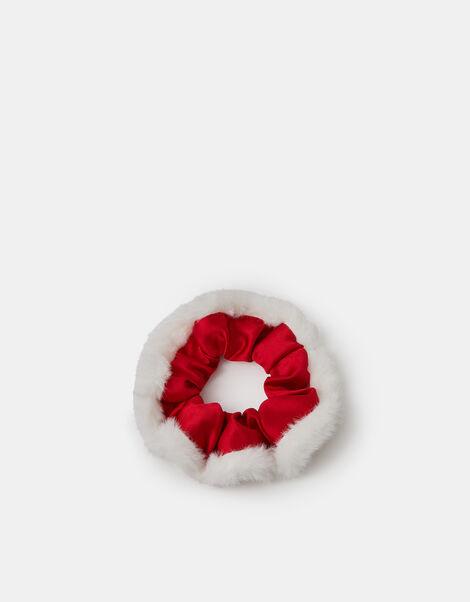 Fluffy Santa Hair Scrunchie, , large