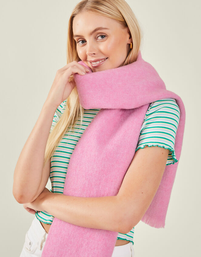 Plain Two-Tone Blanket Scarf, , large