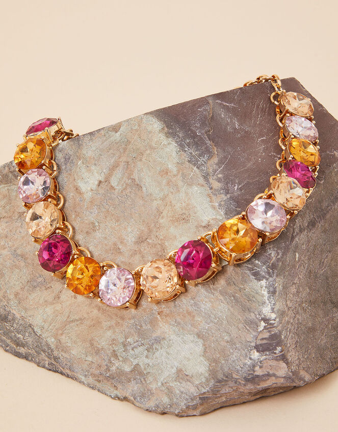 Statement Gem Sparkle Necklace, , large