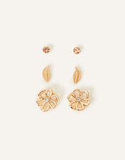 Nature Stud Earrings Set of Three, , large