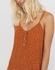 Relaxed Spot Jumpsuit, Orange (RUST), large