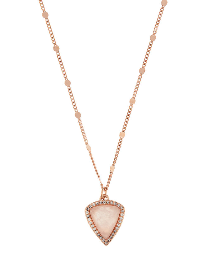 Healing Stones Rose Quartz Pendant Necklace, , large