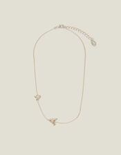 Heart Initial Necklace, Silver (SILVER), large