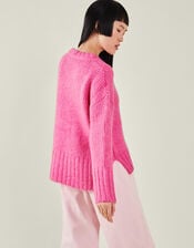 Grace & Mila Chunky Knit Jumper, Pink (PINK), large