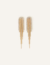 Classy Crystal Chain Earrings , , large