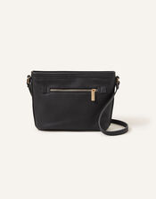 Top Zip Cross-Body Bag, Black (BLACK), large
