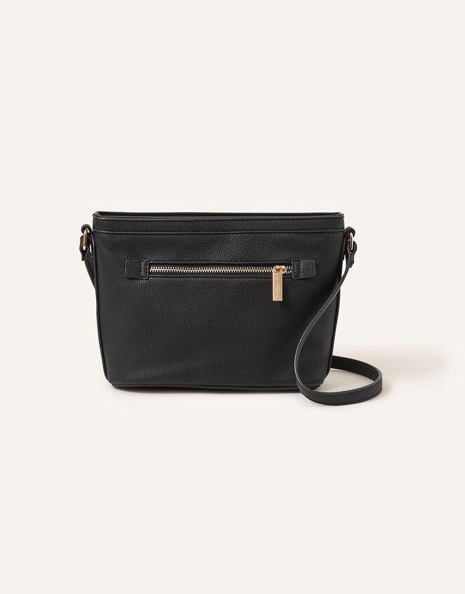Top Zip Cross-Body Bag, Black (BLACK), large