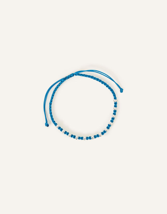 Sterling Silver Ball Threaded Friendship Bracelet, , large