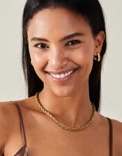 14ct Gold-Plated Chunky Rope Chain Necklace, , large
