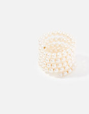 Blue Harvest Pearl Wrap Ring, Cream (PEARL), large