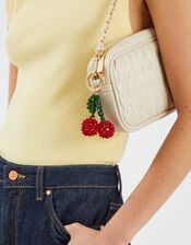 Cherry Beaded Bag Charm, , large