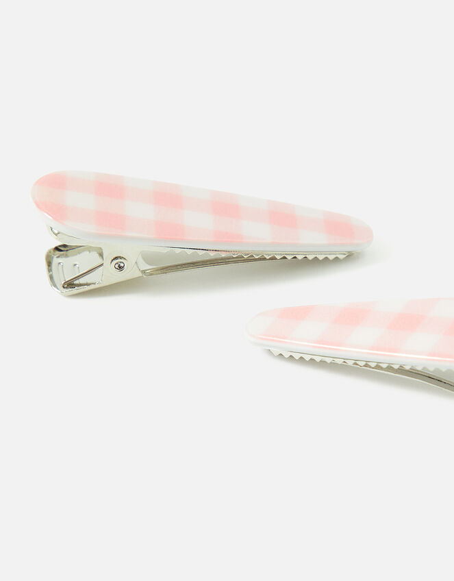 Gingham Snap Hair Clip Twinset, , large