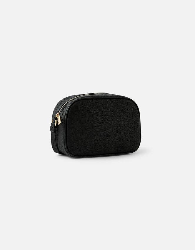 Twist Lock Cross-Body Bag, Black (BLACK), large
