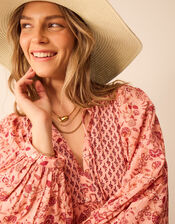 Mix Floral Maxi Dress, Pink (PINK), large