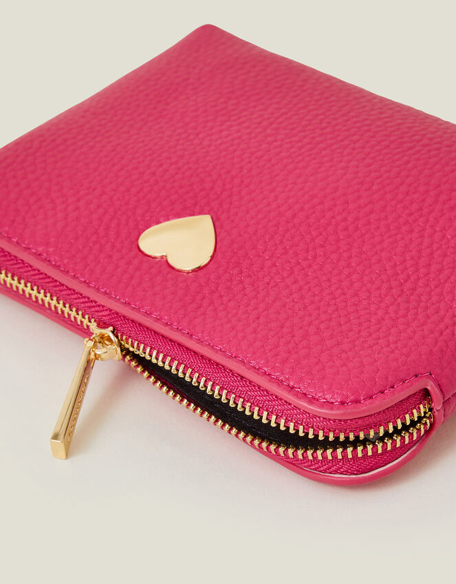 Heart Faux Leather Coin Purse, , large