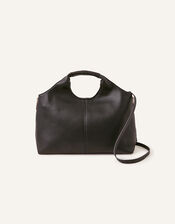 Wrap Handle Handheld Bag, Black (BLACK), large