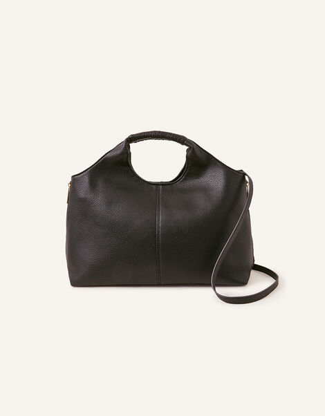 Wrap Handle Handheld Bag, Black (BLACK), large
