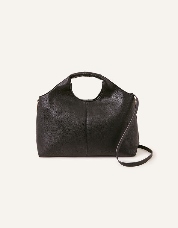 Wrap Handle Handheld Bag, Black (BLACK), large