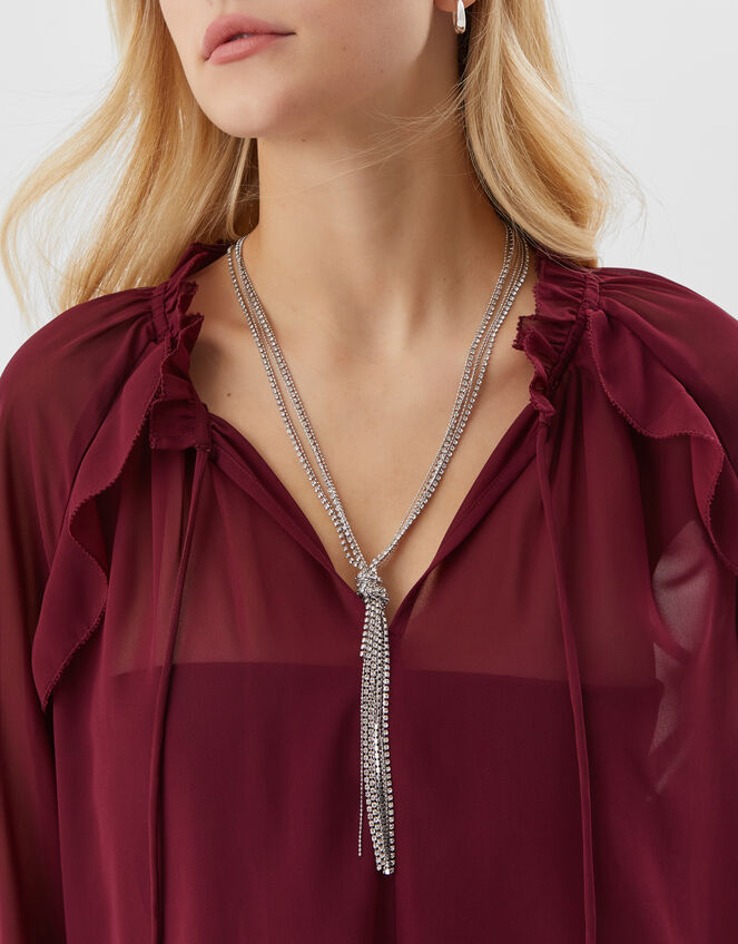 Sparkle Knot Lariat Necklace, , large