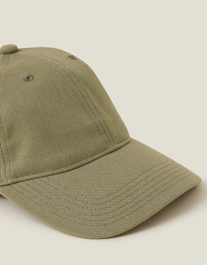 Twill Baseball Cap, Green (KHAKI), large
