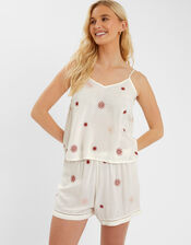 Sun Embroidered Short Pyjamas Set, Ivory (IVORY), large