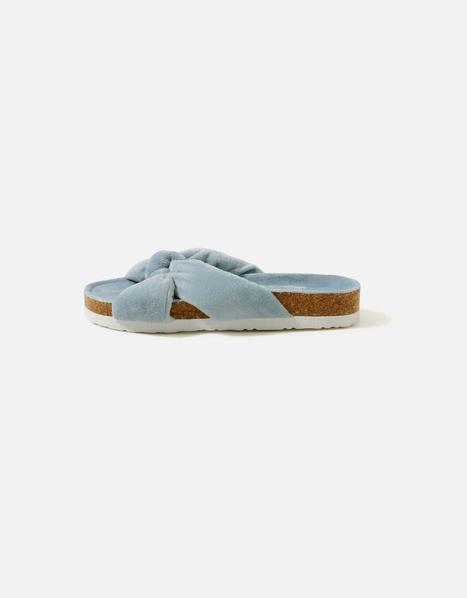 Padded Knot Slippers, Blue (BLUE), large