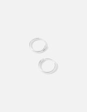 Sterling Silver Simple Huggie Hoops , , large