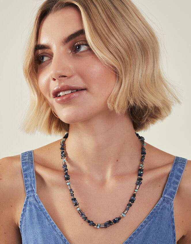 Mixed Bead Collar Necklace, , large