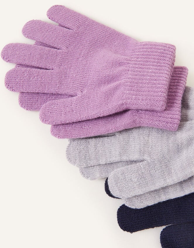 Girls Gloves Set of Three, Multi (BRIGHTS-MULTI), large