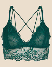 Deep Lace Bralet Teal, Bras